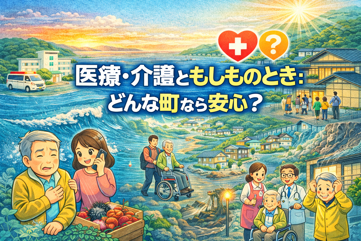 メディア画像: 医療・介護ともしものとき：どんな町なら安心？